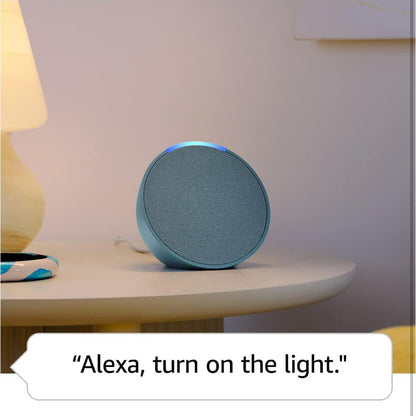 Amazon Echo Pop (modelo más reciente), Parlante inteligente y compacto con sonido definido y Alexa, Verde azulado 