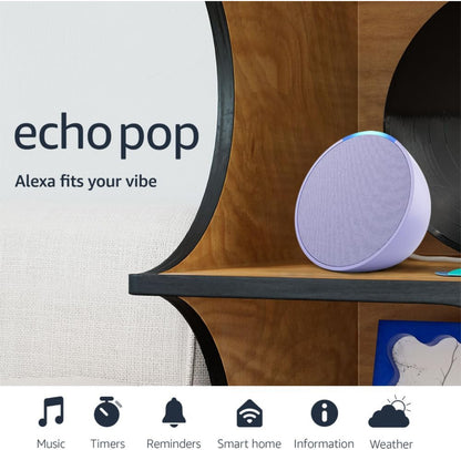 Amazon Echo Pop (modelo más reciente), Parlante inteligente y compacto con sonido definido y Alexa, Verde azulado 
