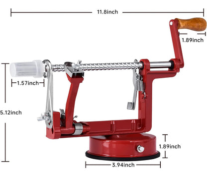 Pelador de manzanas, pelador de acero inoxidable para cortar manzanas, duradero y resistente, aleación de magnesio fundido a presión 