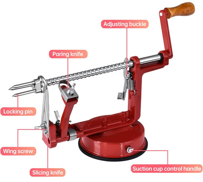 Pelador de manzanas, pelador de acero inoxidable para cortar manzanas, duradero y resistente, aleación de magnesio fundido a presión 
