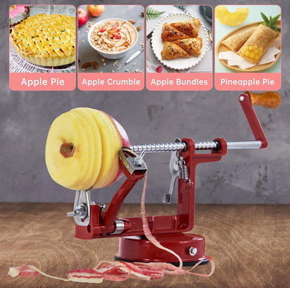 Pelador de manzanas, pelador de acero inoxidable para cortar manzanas, duradero y resistente, aleación de magnesio fundido a presión 