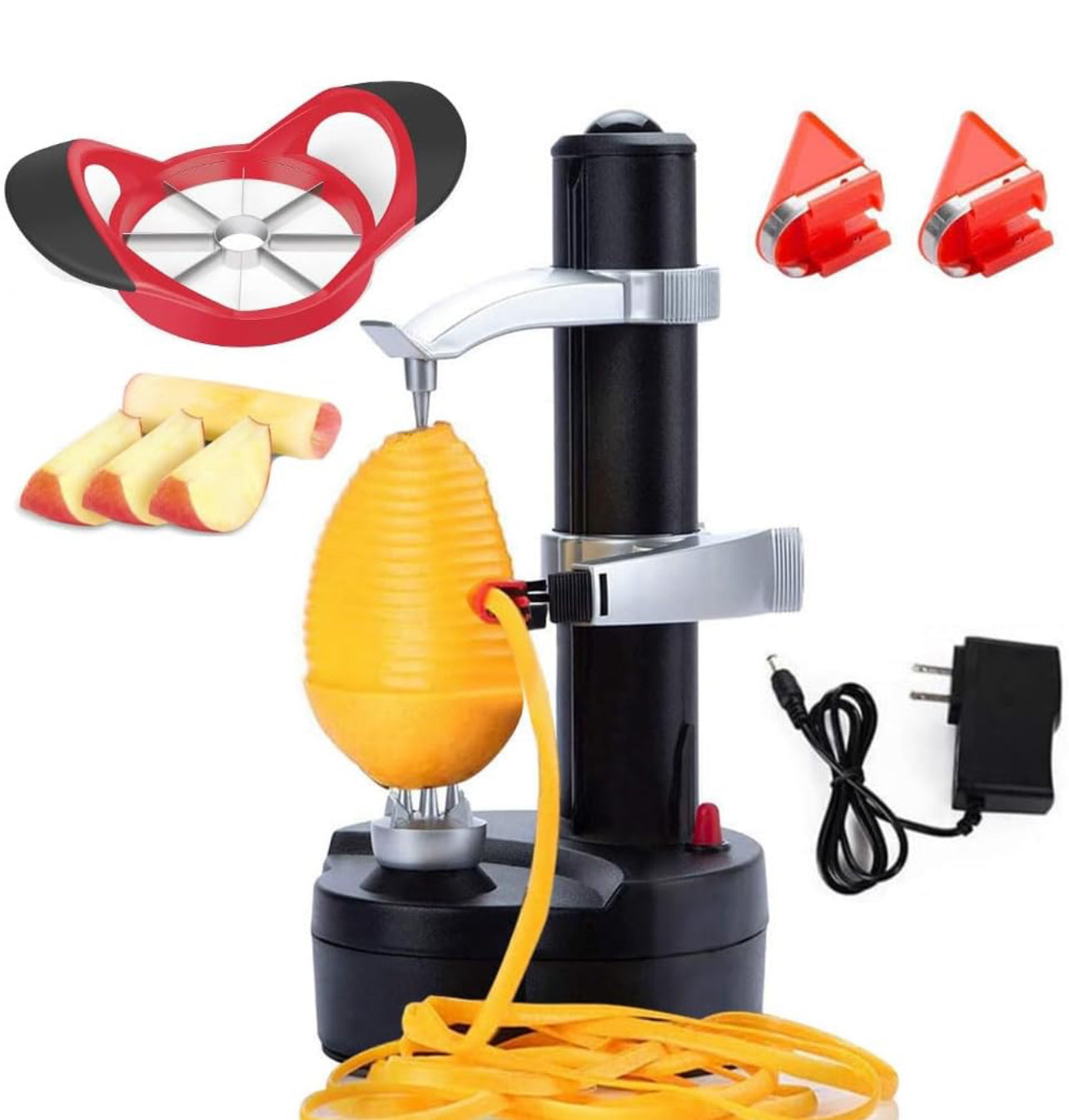 Pelador eléctrico de patatas pelador automático de manzanas, máquina inteligente para pelar frutas y verduras 
