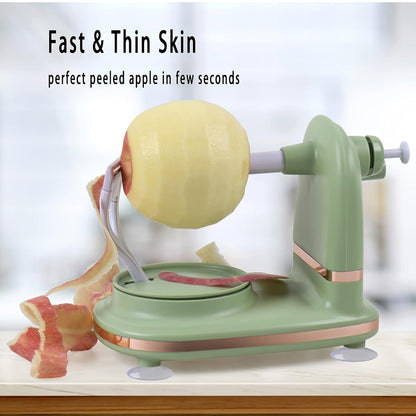 Pelador de manzana con 2 cuchillas de reemplazo, cortador y descorazonador de manzana para la cocina del hogar para hacer pasteles de puré de manzana rápido 