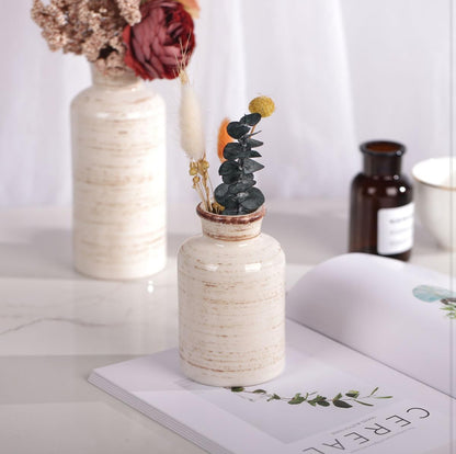 Juego de jarrones de cerámica de colores variados para 3, decoración minimalista moderna. 