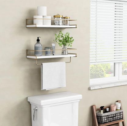 Forbena Estantes flotantes para libros de guardería, estantes de pared de madera natural para dormitorio de niñas y niños 
