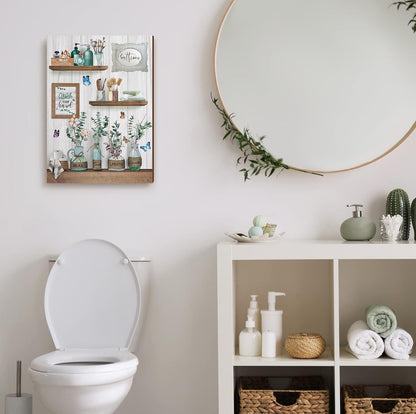 Xuhal Decoración de pared de baño rústica para baño, arte de pared de madera para relajarse, remojar y respirar, letrero de madera 