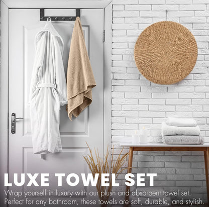 Paquete de 6 toallas de baño – Superabsorbentes – 100 % algodón – 27 x 54 pulgadas (paquete de 6 toallas de baño multicolor) 