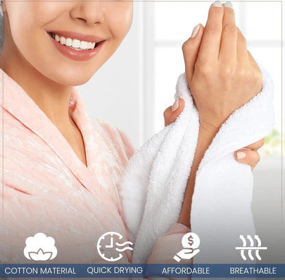 Paquete de 24 toallas para la cara – Superabsorbentes – 100 % algodón – 12 x 12 pulgadas (paquete de 24 toallas para la cara multicolor de 12 x 12 pulgadas) 