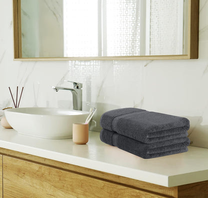 Utopia Towels - Juego de toallas de 8 piezas, 2 toallas de baño, 2 toallas de mano y 4 toallas faciales, 100% algodón hilado en anillo, 600 GSM 