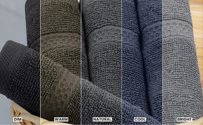 Utopia Towels - Juego de toallas de 8 piezas, 2 toallas de baño, 2 toallas de mano y 4 toallas faciales, 100% algodón hilado en anillo, 600 GSM 