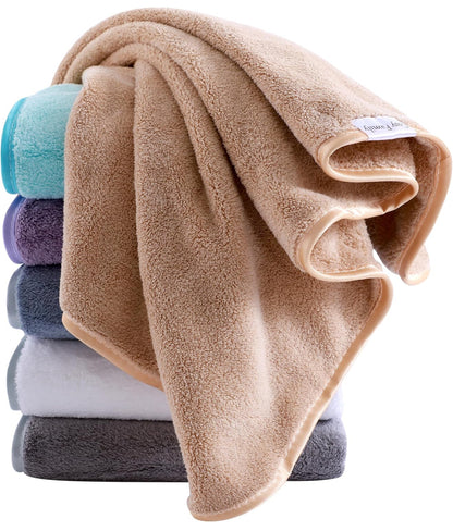Cosy Family Paquete de 6 toallas de maseda con dobladillo para baño,