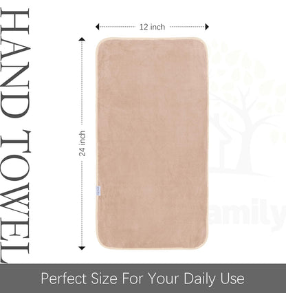 Cosy Family Paquete de 6 toallas de maseda con dobladillo para baño,