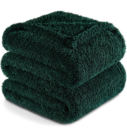 Exclusivo Mezcla Manta de forro polar mullido para sofá, manta ligera y esponjosa de terciopelo sólido, adecuada para todas las estaciones, 50 x 60 pulgadas