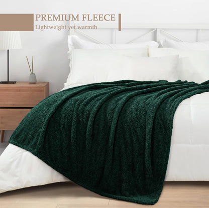 Exclusivo Mezcla Manta de forro polar mullido para sofá, manta ligera y esponjosa de terciopelo sólido, adecuada para todas las estaciones, 50 x 60 pulgadas