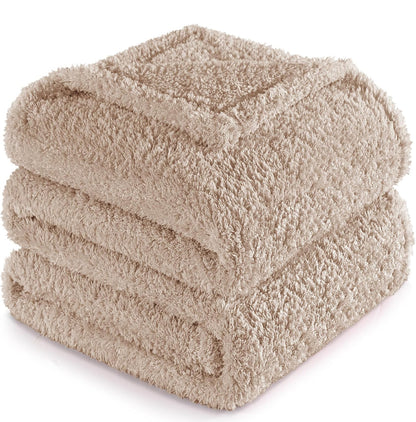 Exclusivo Mezcla Manta de forro polar mullido para sofá, manta ligera y esponjosa de terciopelo sólido, adecuada para todas las estaciones, 50 x 60 pulgadas