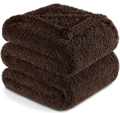 Exclusivo Mezcla Manta de forro polar mullido para sofá, manta ligera y esponjosa de terciopelo sólido, adecuada para todas las estaciones, 50 x 60 pulgadas