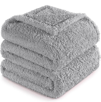 Exclusivo Mezcla Manta de forro polar mullido para sofá, manta ligera y esponjosa de terciopelo sólido, adecuada para todas las estaciones, 50 x 60 pulgadas
