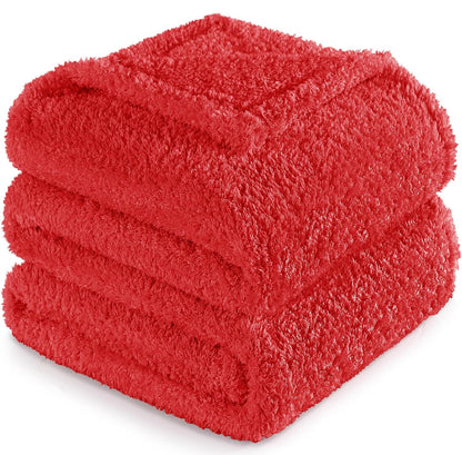 Exclusivo Mezcla Manta de forro polar mullido para sofá, manta ligera y esponjosa de terciopelo sólido, adecuada para todas las estaciones, 50 x 60 pulgadas