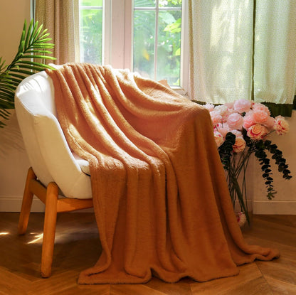 Manta de felpa polar para sofá y cama, mullida, acogedora, antiestática, suave, para uso en todas las estaciones (50 x 60 pulgadas