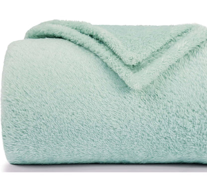 Manta de felpa polar para sofá y cama, mullida, acogedora, antiestática, suave, para uso en todas las estaciones (50 x 60 pulgadas