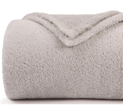 Manta de felpa polar para sofá y cama, mullida, acogedora, antiestática, suave, para uso en todas las estaciones (50 x 60 pulgadas
