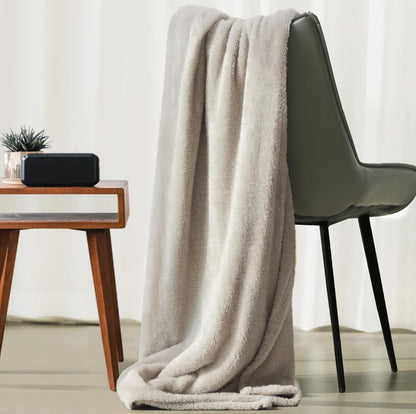 Manta de felpa polar para sofá y cama, mullida, acogedora, antiestática, suave, para uso en todas las estaciones (50 x 60 pulgadas