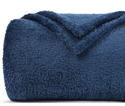 Manta de felpa polar para sofá y cama, mullida, acogedora, antiestática, suave, para uso en todas las estaciones (50 x 60 pulgadas
