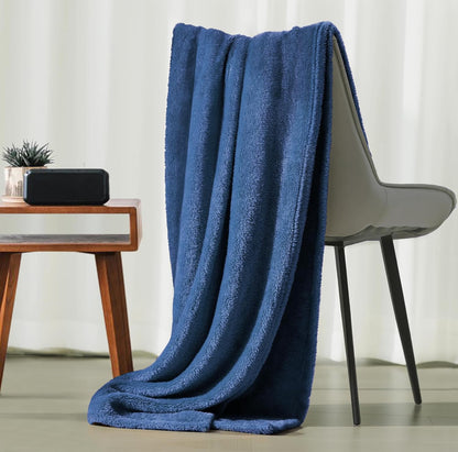 Manta de felpa polar para sofá y cama, mullida, acogedora, antiestática, suave, para uso en todas las estaciones (50 x 60 pulgadas