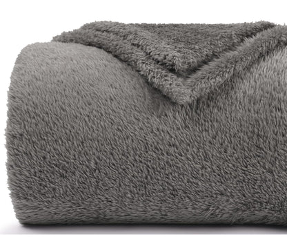 Manta de felpa polar para sofá y cama, mullida, acogedora, antiestática, suave, para uso en todas las estaciones (50 x 60 pulgadas