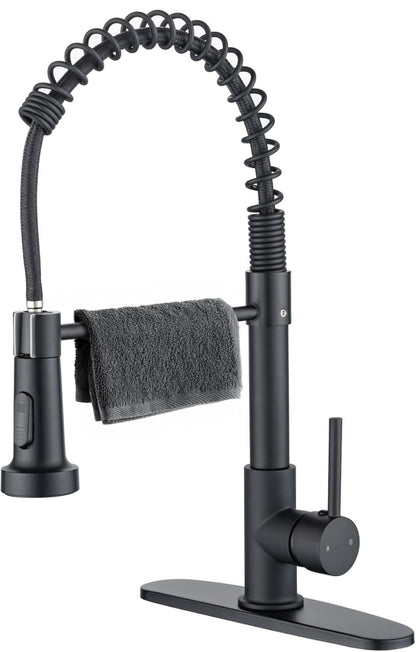 Grifo de cocina duradero con rociador extraíble, control de temperatura, giratorio de 360° 