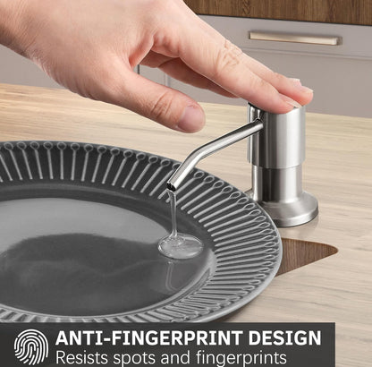 HGN Grifo de cocina con dispensador de jabón, grifos comerciales de fregadero de cocina de una sola manija 