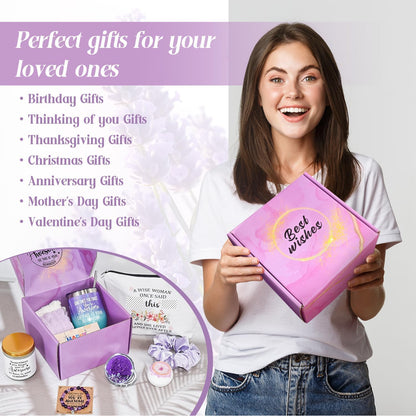 Regalos para mujeres, regalos de cumpleaños para mujeres, juego de cesta de regalos de feliz cumpleaños para mujeres 
