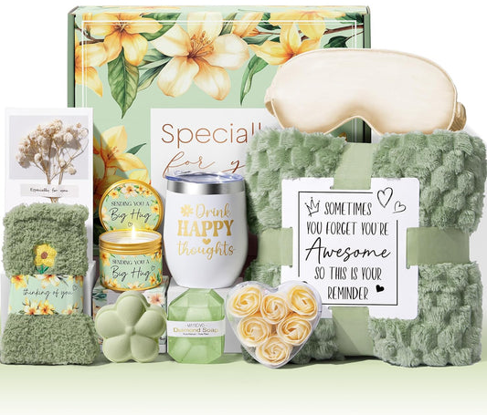 Regalos de cumpleaños para mujeres, regalos de cuidado personal, regalos de spa relajantes en flor de cerezo, cestas de baño 