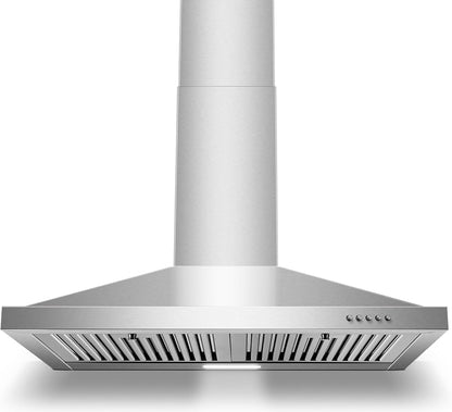 Campana extractora de 30 pulgadas, campana extractora de montaje en pared de 450 CFM 