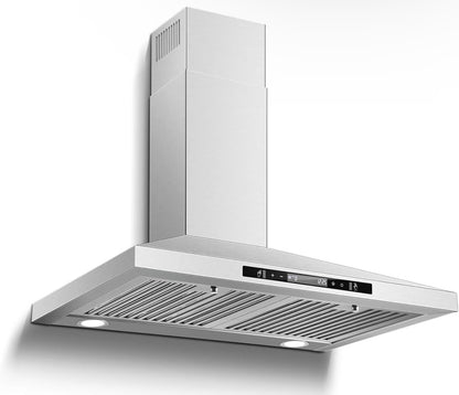 SNDOAS Campana extractora de montaje en pared de 30 pulgadas con control táctil tiene un máx. 450 pies cúbicos por minuto 