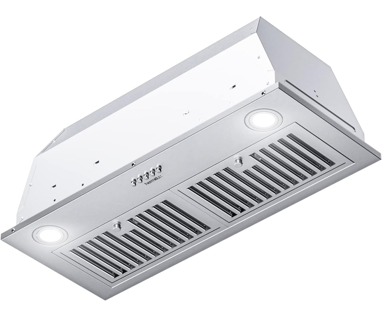 Hermitlux Campana extractora integrada de 30 pulgadas, campana de ventilación de 3 velocidades de 600 CFM