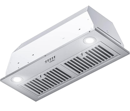 Hermitlux Campana extractora integrada de 30 pulgadas, campana de ventilación de 3 velocidades de 600 CFM 