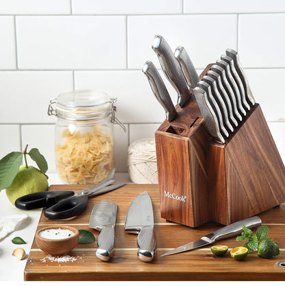 McCook® Juego de cuchillos de cocina de acero inoxidable alemán 