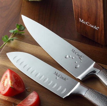 McCook® Juego de cuchillos de cocina de acero inoxidable alemán 