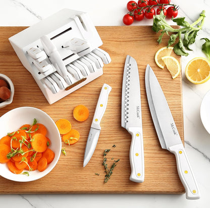 McCook® Juegos de cuchillos, juegos de cuchillos de cocina de acero inoxidable 
