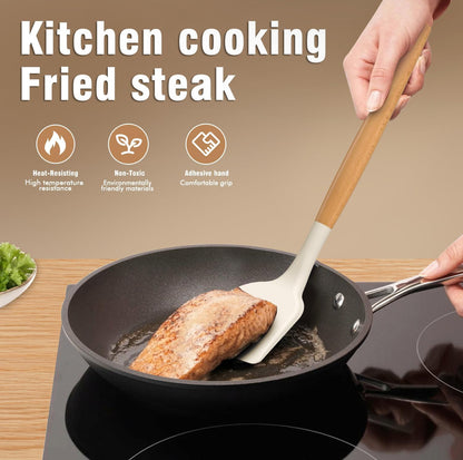 Juego de utensilios de cocina de silicona. 