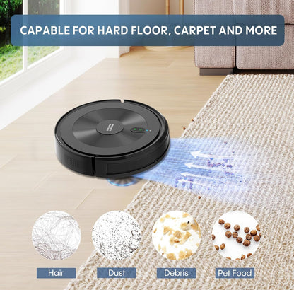 Combo de robot aspirador y trapeador: robot aspirador de 2500 Pa fuerte succión 