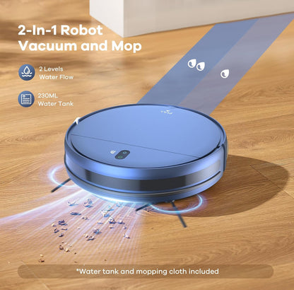 ZCWA Robot aspirador y trapeador combinado, aspiradora robótica 2 en 1 con WiFi/App 