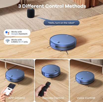 ZCWA Robot aspirador y trapeador combinado, aspiradora robótica 2 en 1 con WiFi/App 