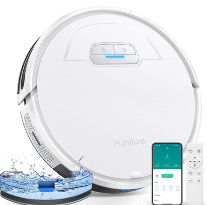 HONITURE Robot aspirador y trapeador, succión fuerte de 4000 pa, robot aspirador G20 