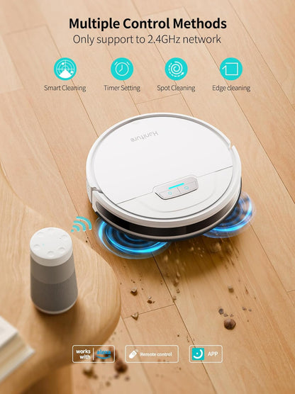 HONITURE Robot aspirador y trapeador, succión fuerte de 4000 pa, robot aspirador G20 