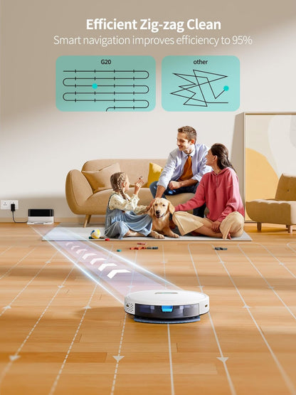 HONITURE Robot aspirador y trapeador, succión fuerte de 4000 pa, robot aspirador G20 