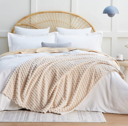 EXQ Home – Manta de vellón de jacquard, decorativa, diseño de caparazón de tortuga