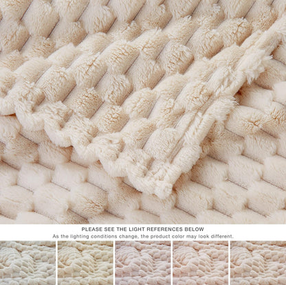 EXQ Home – Manta de vellón de jacquard, decorativa, diseño de caparazón de tortuga