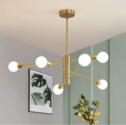 Sputnik - Lámpara tipo candelabro de techo de estilo industrial vintage con luces de estilo moderno, para cocina, comedor, 